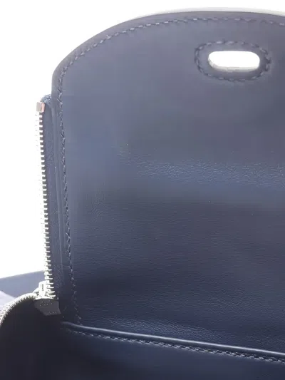 Pre-owned Hermes 2024 Mini Lindy Top-handle Tote Bag In Blue