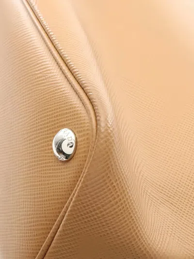 Pre-owned Prada 2000s Saffiano Leather Tote Bag In Neutral