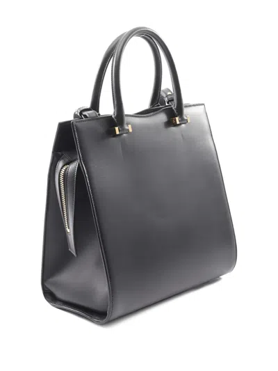 Pre-owned Saint Laurent 2010 Uptown Leather Tote Bag In Black