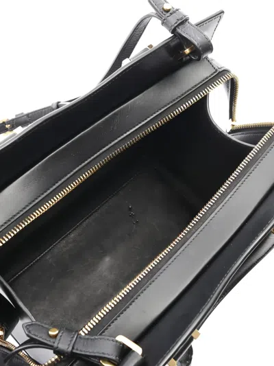 Pre-owned Saint Laurent 2010 Uptown Leather Tote Bag In Black