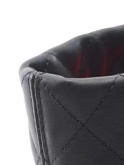 Pre-owned Chanel 2010-2011 Cambon Line Quilted Logo Tote Bag In Black