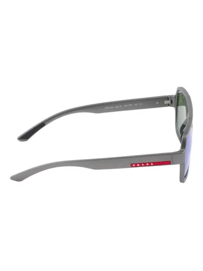 Prada Linea Rossa Rectangle-frame Sunglasses In Black