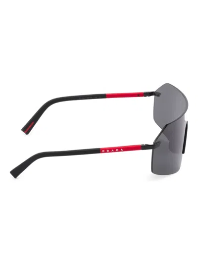Prada Linea Rossa Metal-frame Sunglasses In Gray