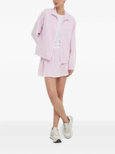 Guess Usa Zip-up Lightweight Jacket In Pink