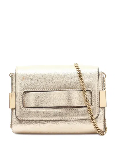 Pre-owned Chloé 2010s Elle Leather Shoulder Bag In Gold
