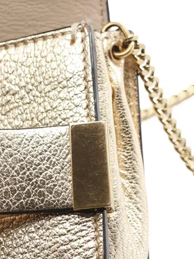 Pre-owned Chloé 2010s Elle Leather Shoulder Bag In Gold