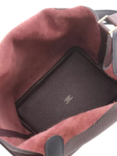 Pre-owned Hermes 2022 Pm Picotin Lock Clemence Tote Bag In Red