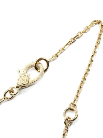 Pre-owned Van Cleef & Arpels 2010s 18k Yellow Gold Alhambra Diamond And Pearl Necklace