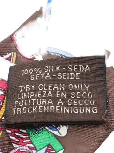 Pre-owned Hermes 2000s La Folle Scarf In Brown