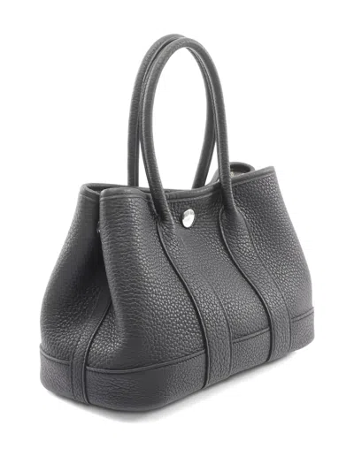 Pre-owned Hermes 2025 23 Neo Garden Leather Tote Bag In Black