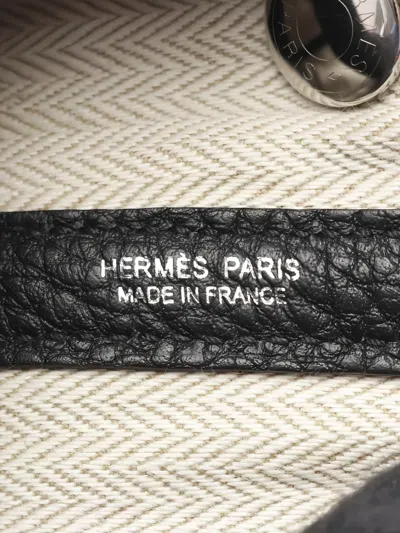 Pre-owned Hermes 2025 23 Neo Garden Leather Tote Bag In Black