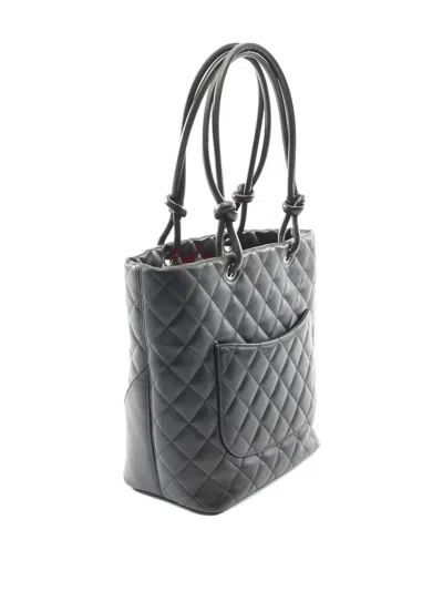 Pre-owned Chanel 2005-2006 Medium Cambon Tote Bag In Black