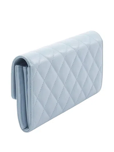 Pre-owned Chanel 2010s Cc Wallet In Blue