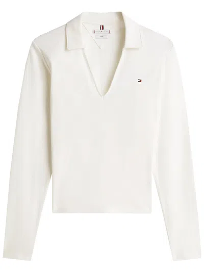 Tommy Hilfiger Modern Cody Ls Open Polo Clothing In White