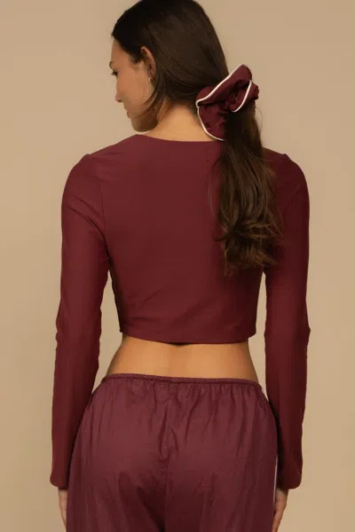 Montce Button-down Cardi Maroon