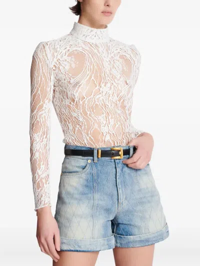 Balmain Anthem Calfskin Belt Adjustable Length In Black