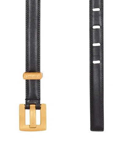 Balmain Anthem Calfskin Belt Adjustable Length In Black