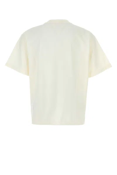 Bottega Veneta Men White Cotton T-shirt In Animal Print