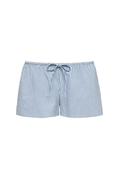 Montce Low-rise Drawstring Short Classic Blue Stripe In Blue