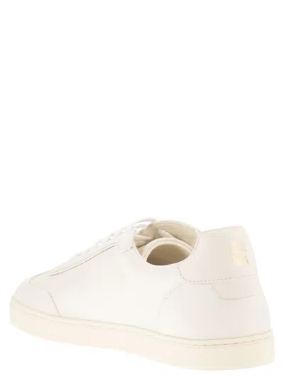 Brunello Cucinelli Men Deer Leather Sneakers With Grain In Multi