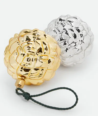 Bottega Veneta Set Of Two Check Ornaments In Multi