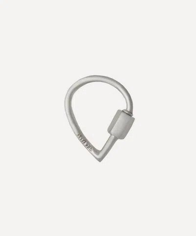 Marla Aaron Sterling Silver Baby Droplock Carabiner Clasp In Silver