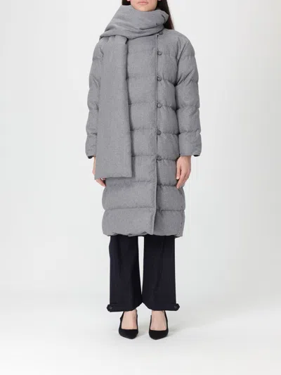 Hugo Boss Coat Boss Woman Color Grey In Gray