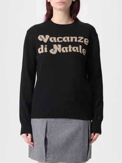 Mc2 Saint Barth Black Jacquard Wool Blend New Queen Sweater