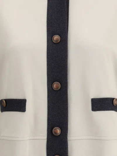 Brunello Cucinelli Women Plush Cardigan In Neutral