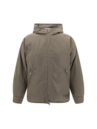 Brunello Cucinelli Women Reversible Down Jacket In Brown