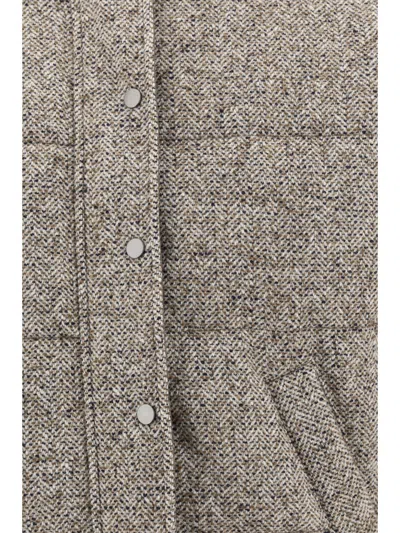 Brunello Cucinelli Women Reversible Down Jacket In Brown