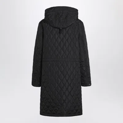 Burberry Quilted Hooded Jacket With Drawstring-waist In Black