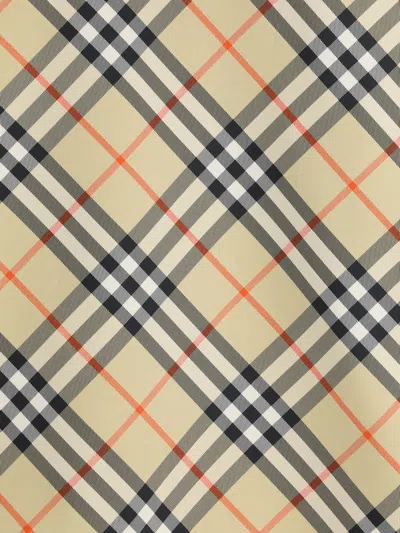 Burberry Reversible Check Hooded Jacket Pockets In Neutral