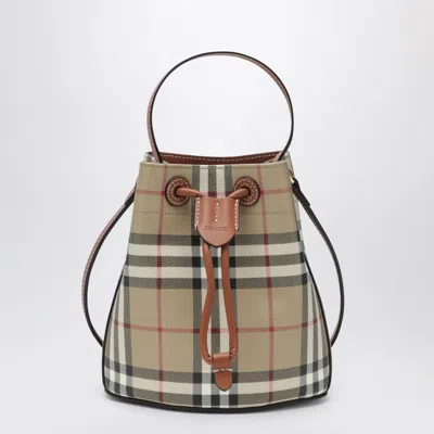 Burberry Mini Check Bucket Bag Women In Multi