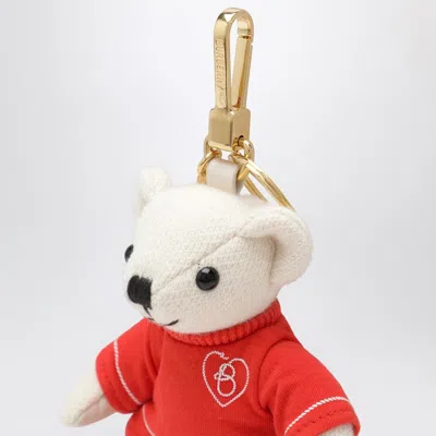 Burberry Thomas Teddy Bear Charm Heart Detail In Red