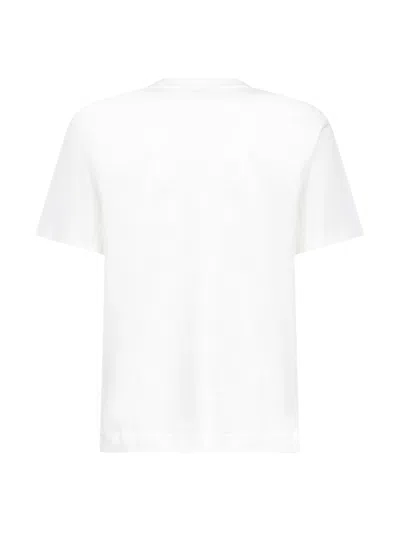 Burberry Equestrian Knight Design Cotton T-shirt In White