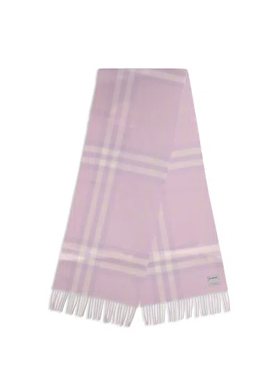 Burberry Women Embroidered Cashmere Scarf In Pink