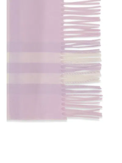 Burberry Women Embroidered Cashmere Scarf In Pink
