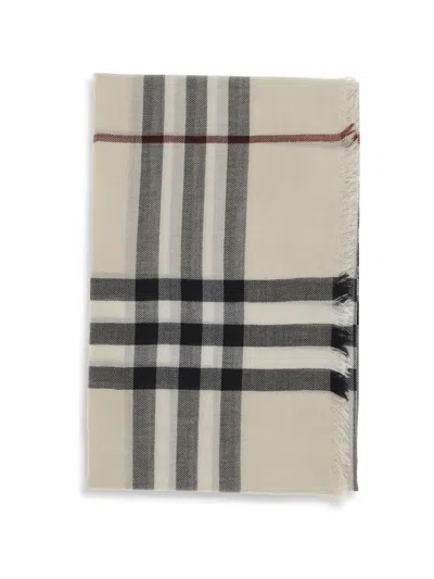 Burberry Women Giant Check Scarf In Neutral