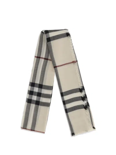 Burberry Women Giant Check Scarf In Neutral