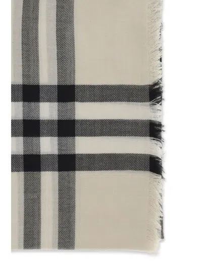 Burberry Women Giant Check Scarf In Neutral