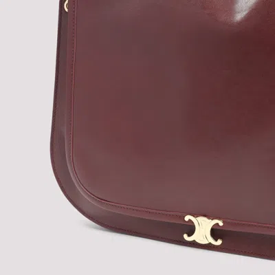 Celine Besace Soft Triomphe Crossbody Zip Bag In Red