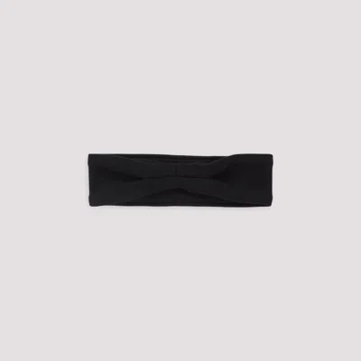 Celine Triomphe-patch Wool Headband In Black
