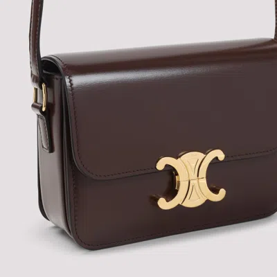 Celine Teen Triomphe Adjustable Strap Shoulder Bag In Brown