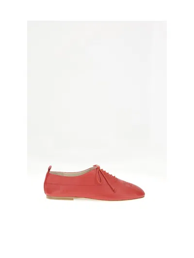 Celine Women Triomphe Perfo Richelieu 05 In Red