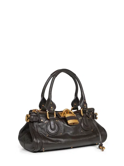 Chloé Women Kohl Brown Paddington Shoulder Bag In Multi
