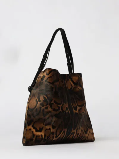 Christian Louboutin Shoulder Bag Woman Brown In Animal Print