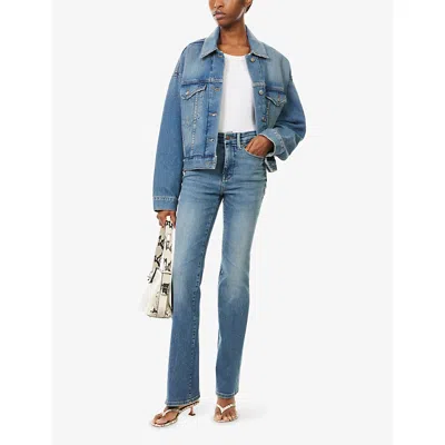 Good American Womens  Good Classic Bootcut Stretch-denim Blend Jeans In Blue