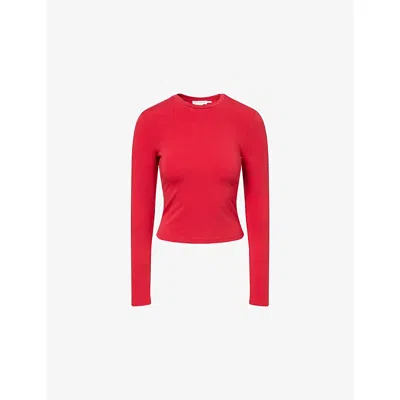 Good American Stretch-cotton T-shirt In Red