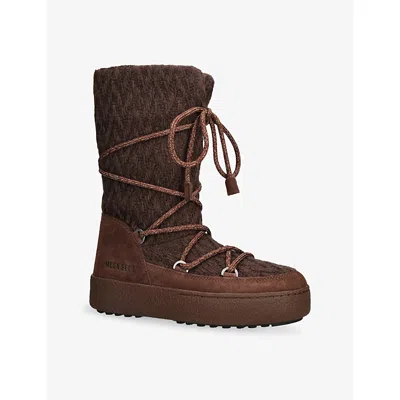 Moon Boot Stivali Da Neve In Pelle Scamosciata Cocoa In Brown
